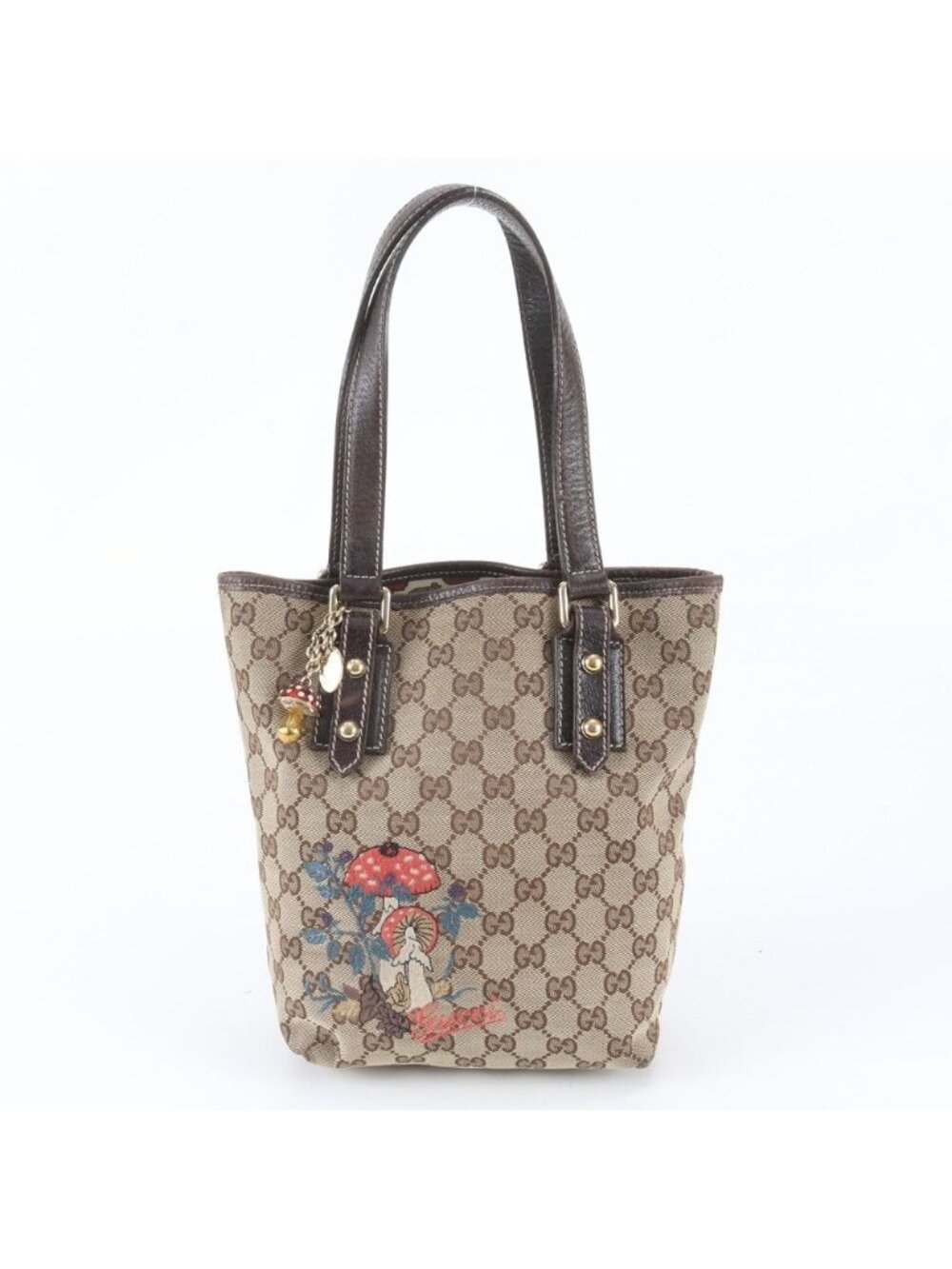 Gucci GG Canvas Leather Tote